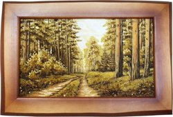 Landscape “Road in a pine forest”